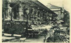 Historische Postkarte der Außenwirtschaft des Gesellschaftshauses
Quelle: Sigrid Daph